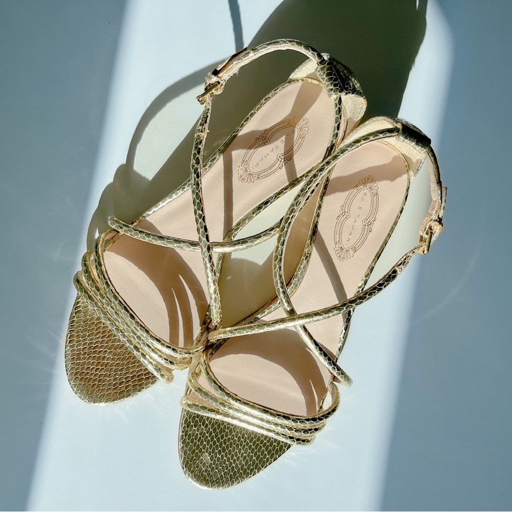 ELIE TAHARI Gold Sandal